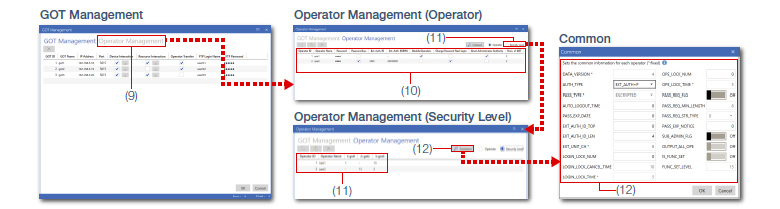 Setting operator management information