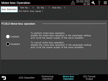 Motor-less operation