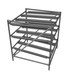 FIFO rack based on the Profile Tube System D30