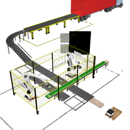Palletizing Layout With Truckload Forming